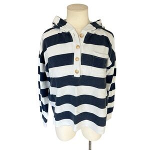J. Crew Hooded Striped Sweatshirt Top S